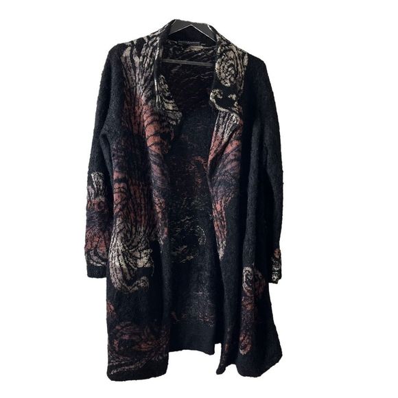 Peruvian Connection Talia Alpaca Blend Cardigan Sweater Coat medium - Picture 4 of 14